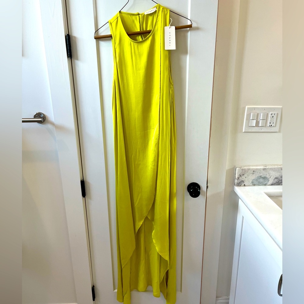 STARK X lime tulip midi dress NWT